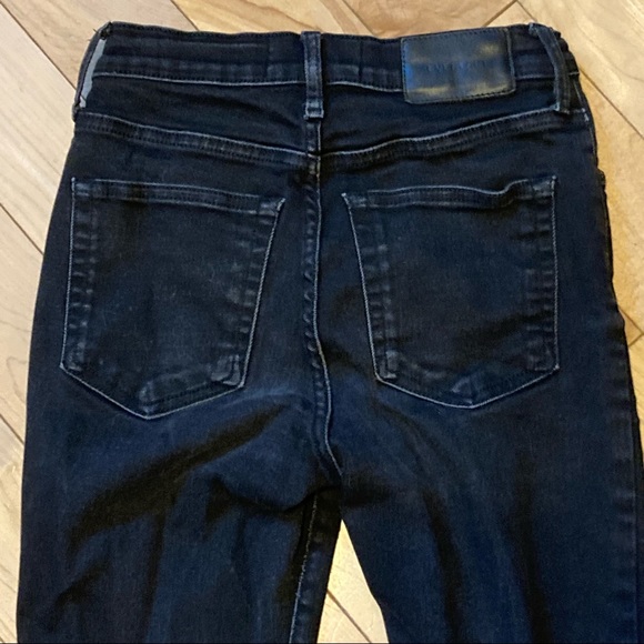 Everlane High Rise black skinny jeans size 25 ankle length - Picture 10 of 11